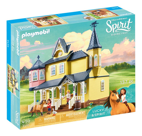 Playmobil 9475 Spirit Casa De Lucky Playset Figuras Caballo
