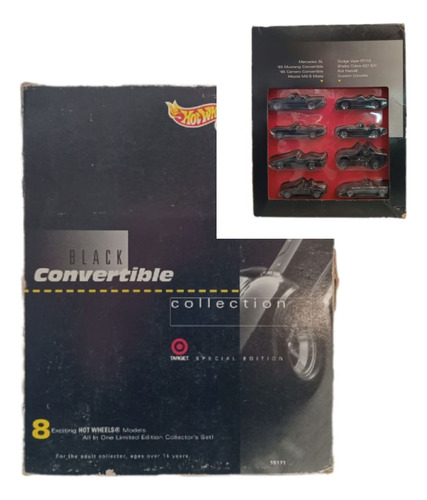 Hot Wheels Caja X8 Autos Convertibles Edicion Black
