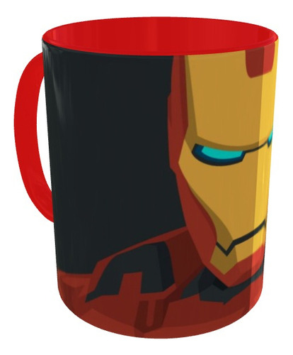 Mugs Iron Man Hombre De Hierro Pocillo Gamers Color Rojo