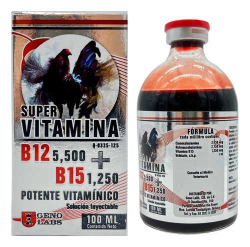 Super Vitamina B12 5500 + B15 1250 - 100 Ml