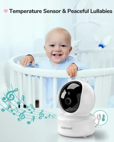 Imagen 3 de 6 de Video Monitor Digital Para Bebes Kidsneed Sm35ptz Audio Cn