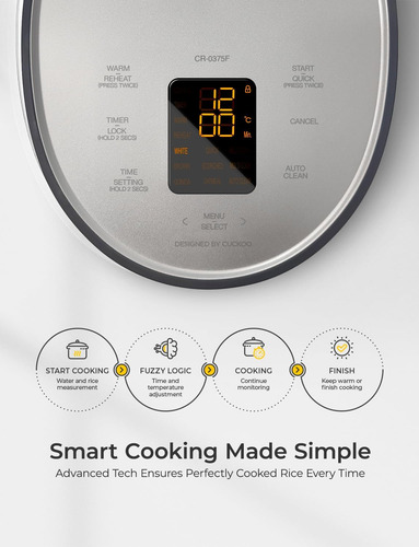 Cuckoo Rice Cooker 3 Taza De 6 Taza 6 Taza Cocinada, Cociner