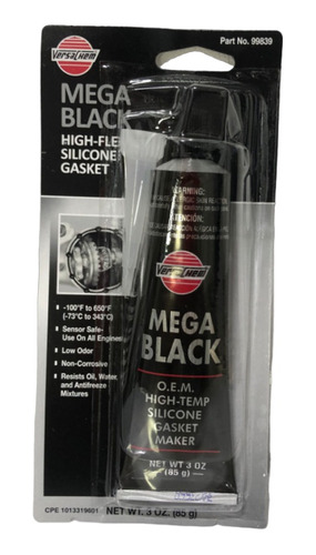 Silicón Negro Versachem Mega Black 85g Original  U.s.a