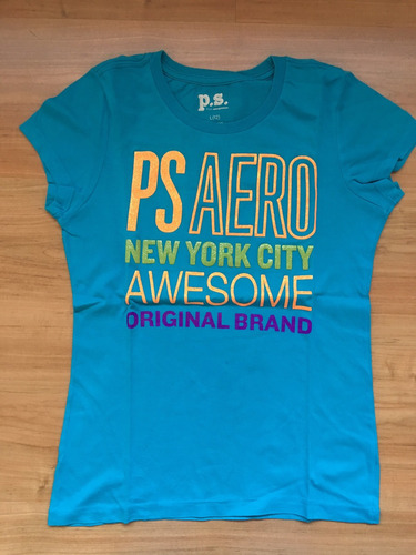 Polera P.s. Aeropostale Niña Talla 12 Color Azul