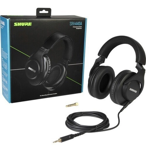 Auriculares Profesionales Shure Srh440a Para Estudio Color Negro