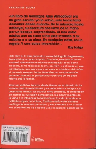 El Último Sueño Pedro Almodóvar (Usado)