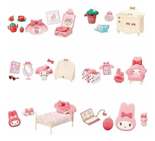 Mystery Box Figura Muebles Mini My Melody's Room 1 Al Azar