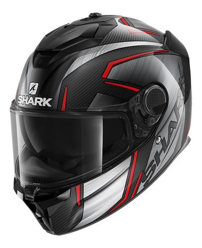 Casco Para Moto Shark Spartan Gt Carbon Kromium Negro/ Rojo