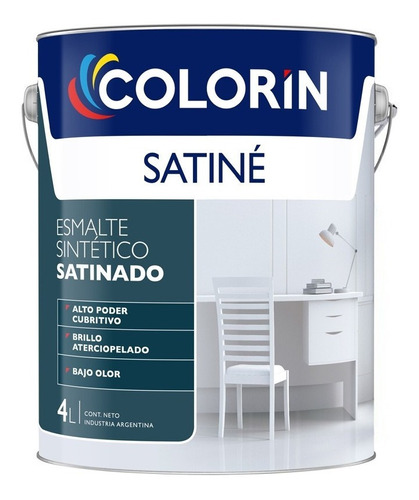 Esmalte Sintético Colorín Satine Satinado Blanco 1 Litro