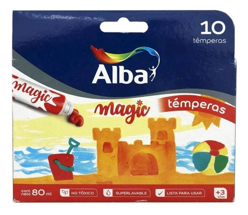 Tempera Magic Caja X 10 Surtida Alba 8 Ml