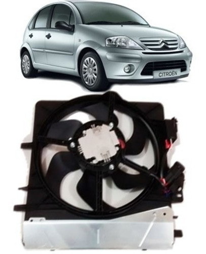 Eletroventilador Ventoinha Citroen C3 2003 À 2008 Com Módulo