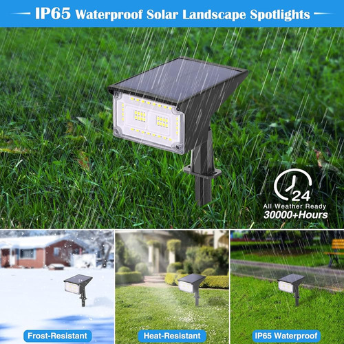 Zjojo Solar Spot Lights, Luces Solares Para Exteriores Imper