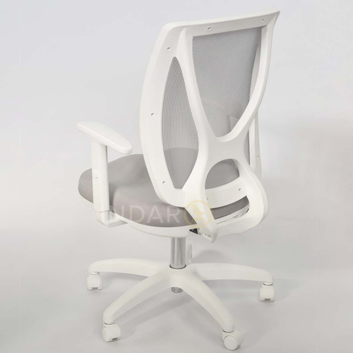 Imagen 5 de 8 de Silla Escritorio Indar Alma Blanca Ergonomica Brazo/ Reg