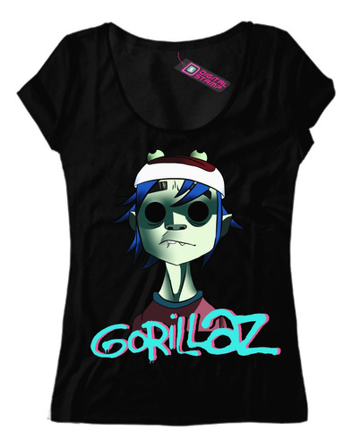 Remera Mujer Gorillaz Hip Hop 3 Dtg Premium