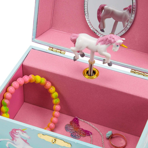 Juego De Regalo De Unicornio Arcoíris Joyero Musical Y Jue