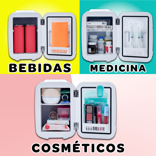 Mini Refrigerador 4l Para Auto Bebidas Cosméticos Heladera