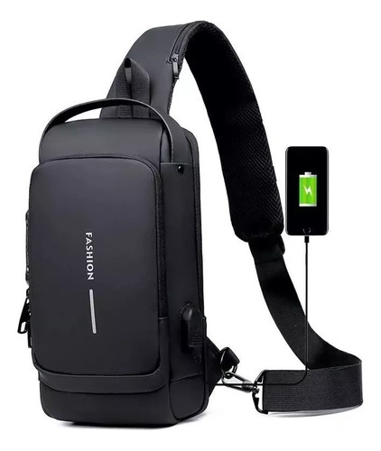 Bolso Antirrobo Puerto Usb Clave Bloqueo Impermeable Cruzado