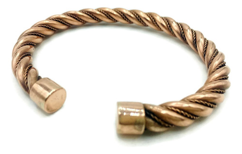 Healing Lama Pulsera De Cobre Trenzado De Diseno Tradicional
