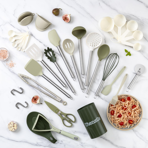 Juego De Utensilios De Cocina Cook Con Silicona De Color, 38
