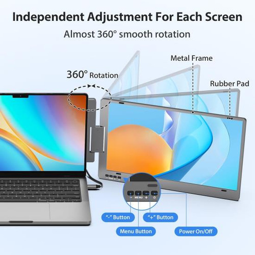 Kyy Extensor De Pantalla Triple Para Computadora Portátil, M