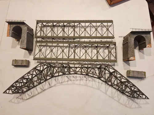 Estrutura Maquete Escala Ho 1/87 Ponte Ferroviária Faller