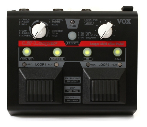 Pedal Vox Lil Looper Vll1 Color Negro