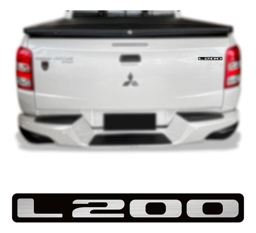 Emblema L200 Fundo Preto L200 Outdoor Gls 4x4 2007 2008 2009