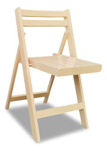 Mesa Bar 75x75 + 4 Silla Plegabl Madera Pino Eventos Colores Salmon Laca
