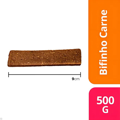 2 Max Snack Bifinho Macio Sabor Carne Para Cães 500g