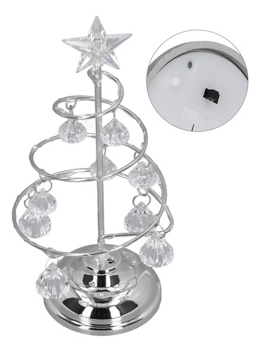 Lámpara De Árbol De Navidad Led Pequeño Cristal De Hierro De