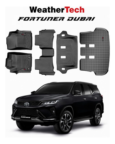 Alfombras Weathertech Fortuner Dubai Negro 