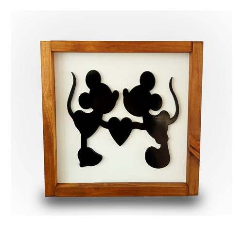 Cuadro Decorativo Mickey  30x30 Cm Mdf 6 Mm