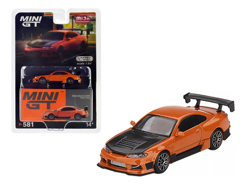 Mini Gt Nissan Silvia S15 Naranja Metalico #581