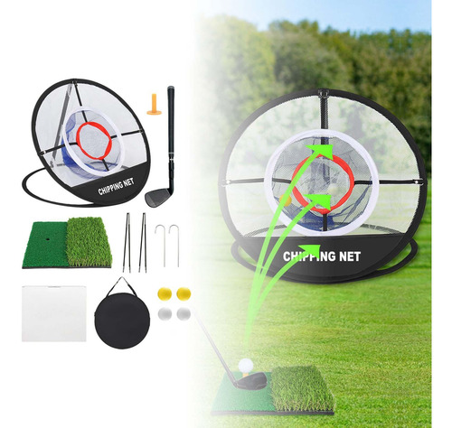Red De Astillado De Golf Para La Práctica Del Conjunto De 9