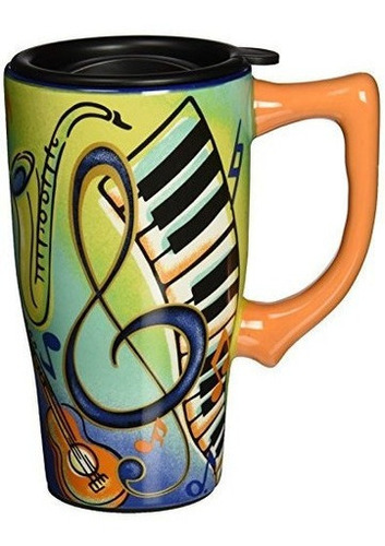 Spoontiques Music Travel Mug Multi Colored