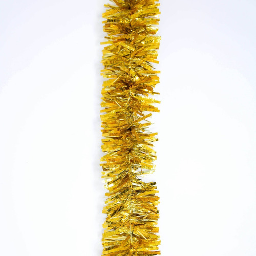 Imagen 1 de 2 de Guirnalda Navidad Gofrada Oro Metal 8cm X 2m - 5 Tiras #172