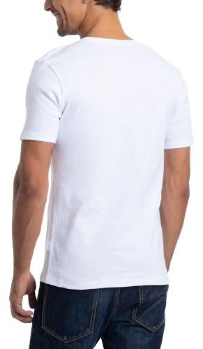 Camiseta Algodón 100% Manga Corta Cuello En V Hombre Básica
