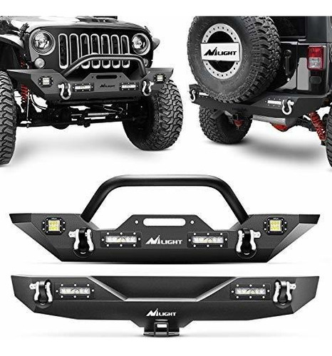 Nilight Combo Delantero Y Trasero Compatible Con Jeep Wrangl