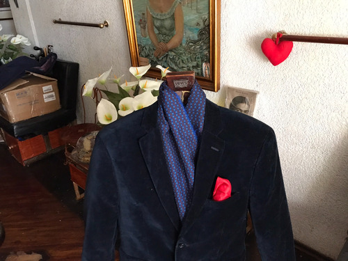 Tommy Hilfiger Jacket Blazer 100 % Cotton Azul Lisa 42r (Usado)