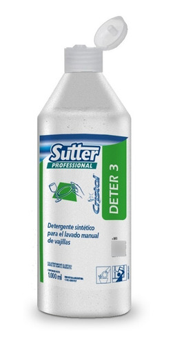 Detergente Lavavajillas Neutro Sutter Deter 3 Concentrado 1l