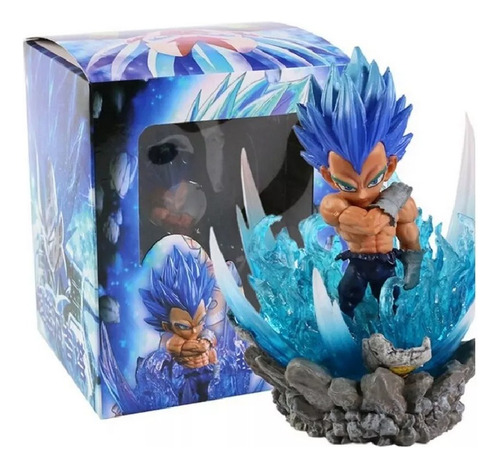 Figura Juguete Muñeco Vegeta Ssj Blue Dragon Ball Super 10cm