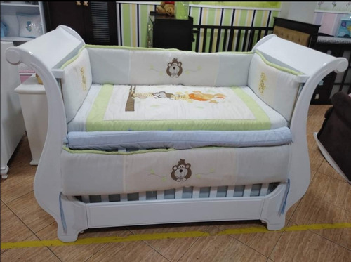 Cuna Cisne -cama En Madera Tornillo En Acabado Satinado