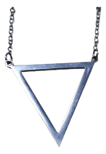 Collar Triangulo Calado Joyas En  Acero Qururgico