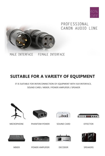 Cable Microfono Balanceado Xlr Macho A Xlr Hembra Blindado