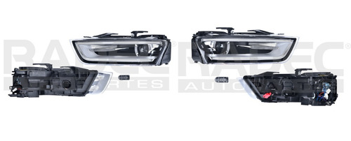 Par Juego Faros Audi Q3 2013 - 2015 Con Leds P/foco Xeno Rxc