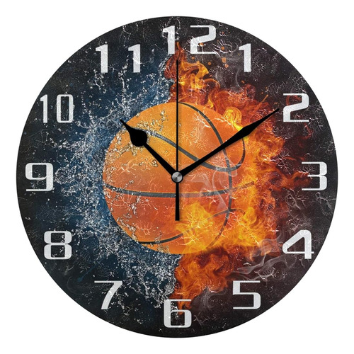 ~? Auuxva Fantasy Ball Basketball Round Acrylic Wall Clock, 