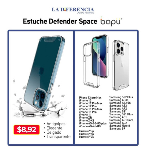 Estuche Bapu Defender Space iPhone 13 Pro Max              