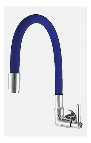 Torneira Colorida Luxo De Parede Silicone Flexível C 61 Acabamento C-61 Cor Azul