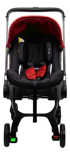 Carriola Convertible Mima2 Con Autoasiento Para Paseo Color Rojo Chasis Negro