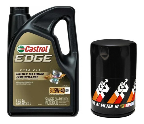 Kit Cambio Aceite Castrol Edge 5w40 Vw Jetta A4 Clasico 2.0 